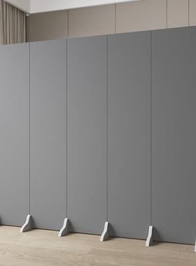 定办公室灰色屏风隔断墙制客47115折叠移动现代简厅遮挡家用定约