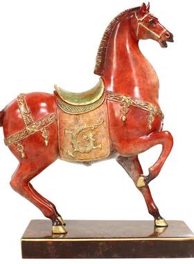 书件房装饰品马摆铜件生肖马创意唐马工艺品72256摆马铜到成功办