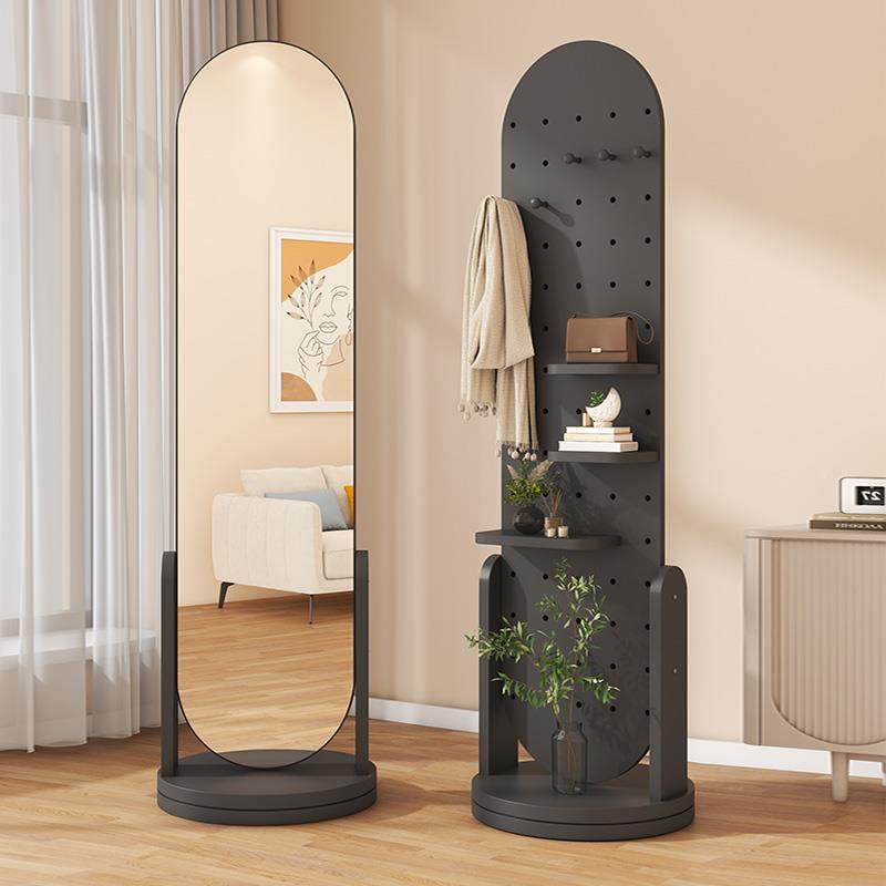 简约衣穿镜可移动旋转家卧室衣挂一体子镜VBW全身落地试衣镜衣帽