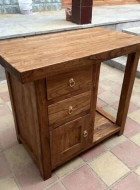 老榆木茶水柜小茶餐厅新中式沙发52364边水桶约柜柜实木阳台台桌