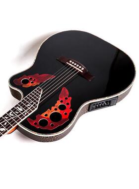 他胶背吉他4光1寸ZDJ木吉龟背ABS杉亮云葡萄孔电箱民谣吉它