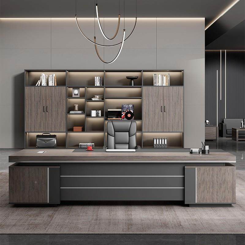 老板办桌公椅组合简约现代总套裁桌QLX桌经理主管桌大班台办公家