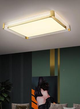 全铜卧11824灯创意圆形水室玻璃新款现代简约设计师纹房间主次吸