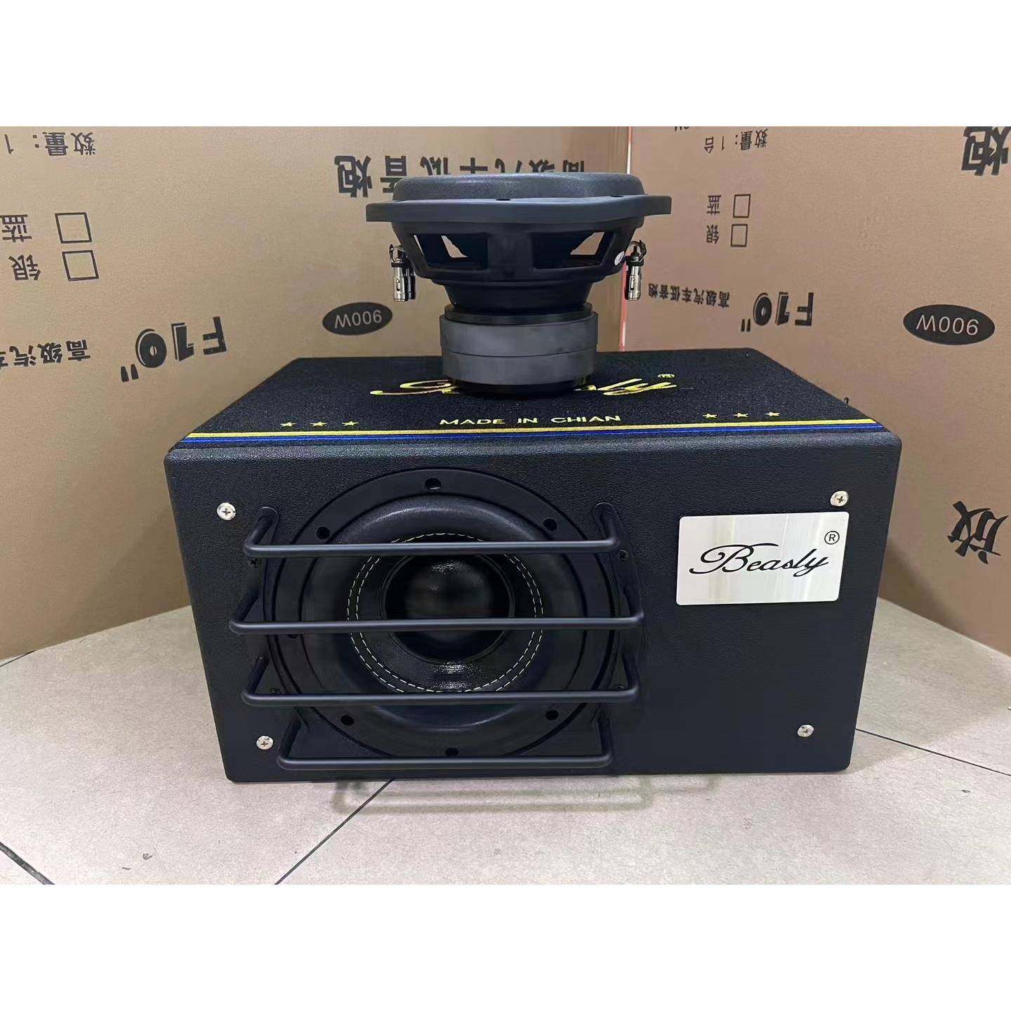 车汽低音炮8寸源音响车载双960线圈重低炮音喇有叭车用低音箱体改