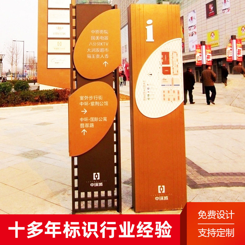 不锈钢景区商场地下车库导视牌