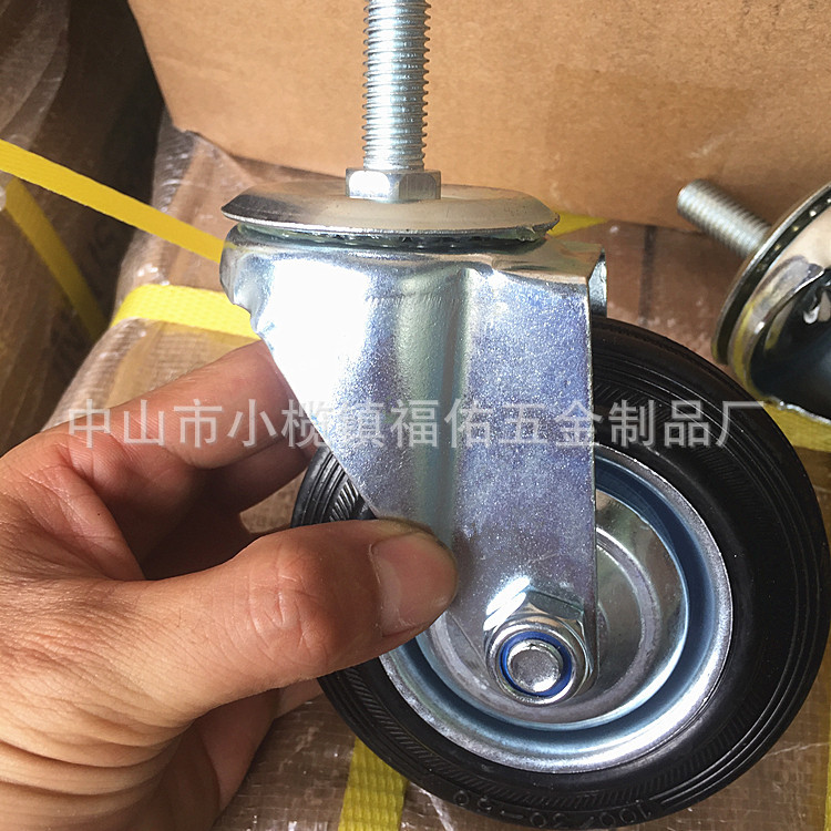 轻型工业静音橡胶万向脚轮