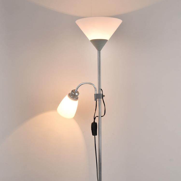 双头LED护眼落头地灯客LX-L-080厅卧室可床子立式台灯母灯工作地