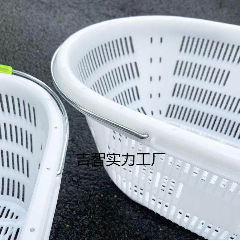 吉智8881#塑料篮子大10斤15斤20斤水30斤装草莓摘采筐果筐白色大