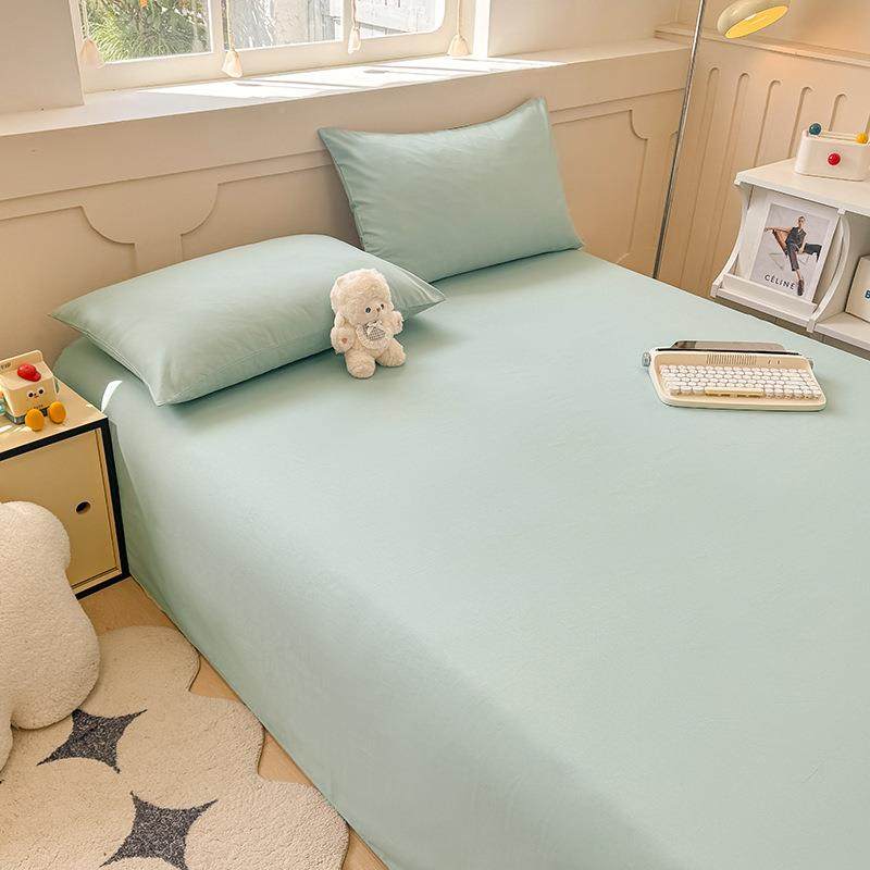 新款全棉纯棉宿纯色床简约2025521J单三件套单床人舍两件套亲肤可