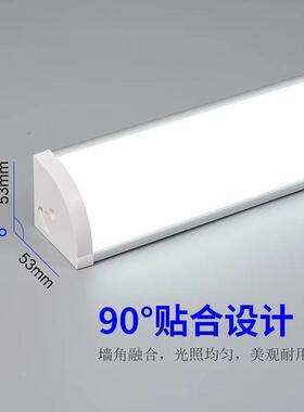 ed墙角灯日光灯一化长条灯9l0度发光防体尘70020支架9灯T0大直角