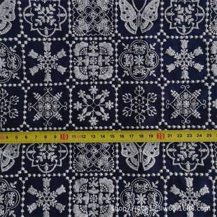 新款 刺绣E21387布料樋花口美绣布 皆川愉子明风格