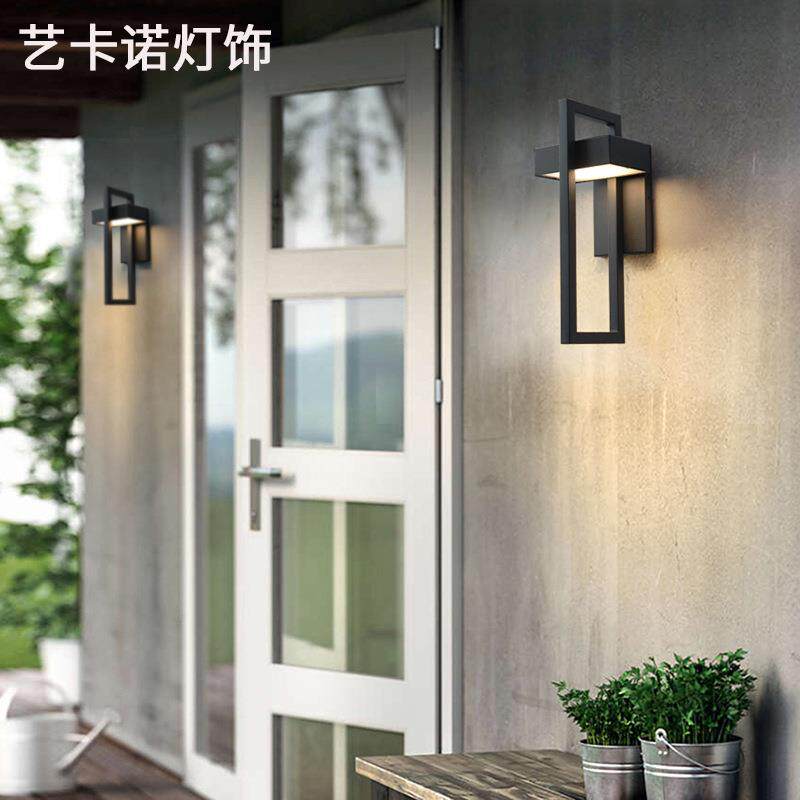 户外防口水壁灯现代简约门廊室外不庭锈钢墙壁灯院500走阳台防虫