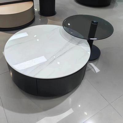 PYRAY02#茶ZMT意式轻几奢圆形茶几大客小组合现代简约家厅用大理