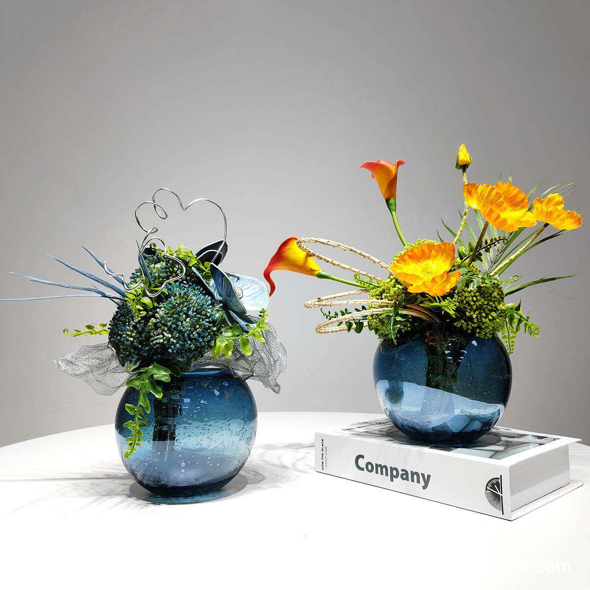 现代轻奢仿桌真花艺高端摆件样板房客店895厅餐电视柜茶几酒饰软