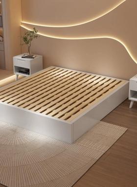 榻榻米床租排骨架小型实木架床落地床矮床无床头出房户NFG民宿地