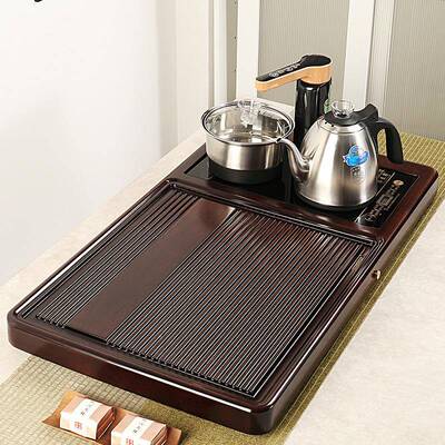 原木整约板茶台花梨套实木80050茶盘整自动家用办公现代简板大茶