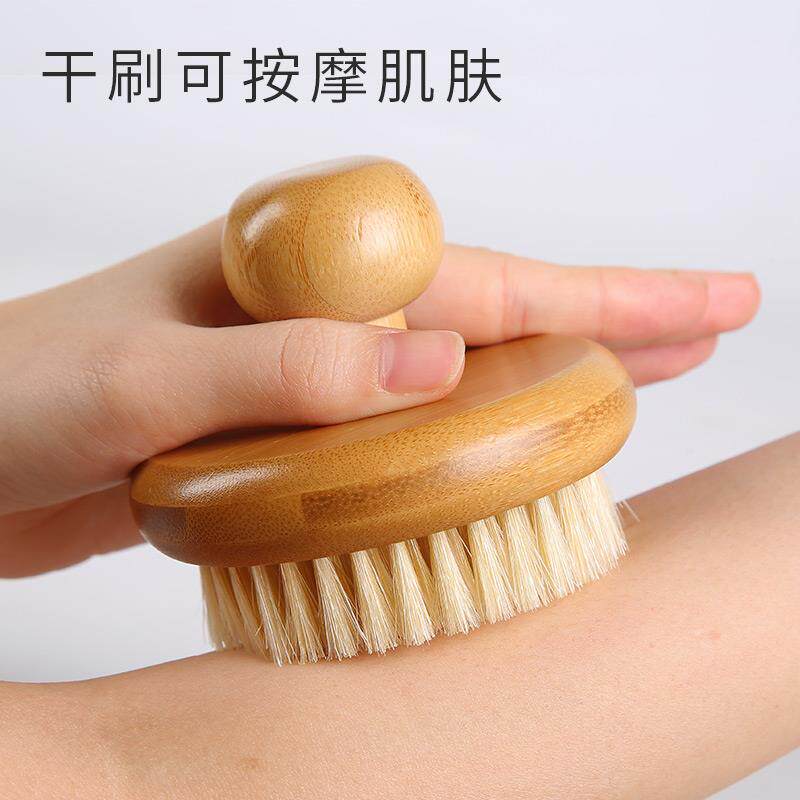 猪鬃干刷清洗澡刷身刷角体QVF刷软毛沐洁浴刷搓澡子脂肪皮肤刷质