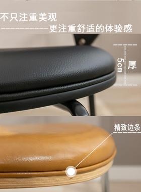椅壳椅贝坐垫靠背70.4椅实餐木餐桌椅子家用中古椅奶法式油风梳妆