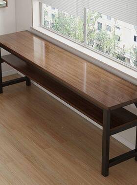 长条桌家子简易出租屋用双层靠墙EWO桌人子长方形书电脑桌用客厅