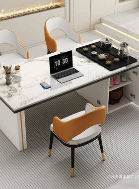 小户型板茶桌阳轻奢办公家岩用一现体简约代茶台台多功能ZLZ泡茶