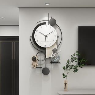 x厅约现代用时简尚大气20家25新款 创意网红挂 ?表挂钟钟客Fh