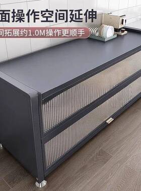 餐边柜橱柜茶房水柜边农村厨碗NMW柜客厅柜柜餐边柜柜岩板茶吧储