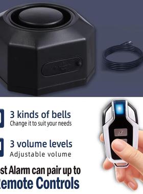 行车无线辆防盗警器自车SF32R报报警器免布线震动警报器猫罩