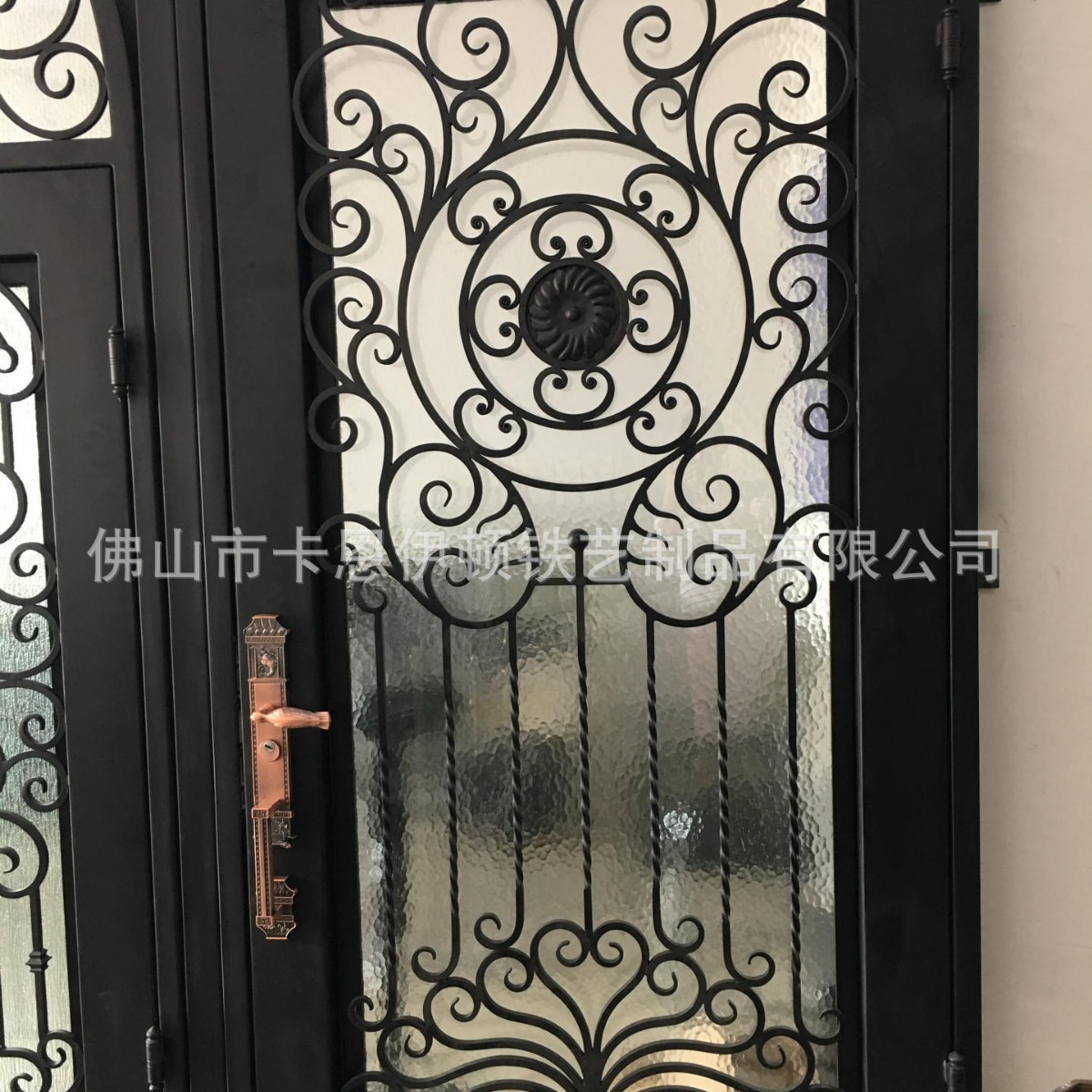 大门铁艺门入户门别墅玻璃门智能电动平移门推拉门中空+钢化