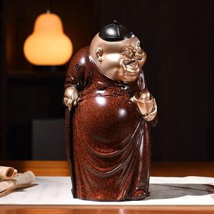 中厅式古主风摆件创室意地老财EAY轻奢高端装饰品内客玄关茶桌面