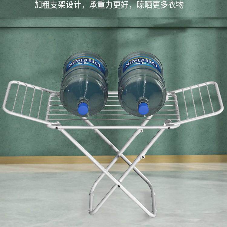 落地折65471215叠晾衣被服架室内阳台凉翼形简家用毛巾晒子杆易户