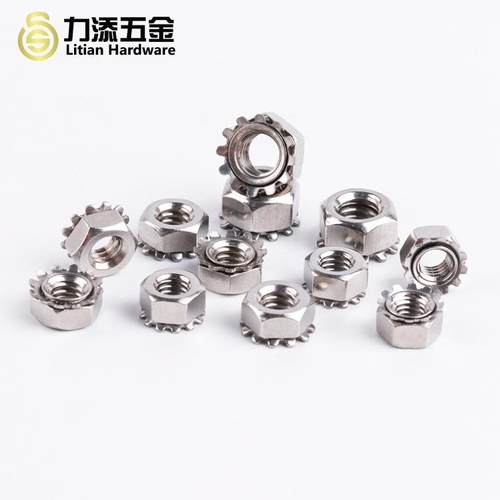 K帽菊花KHI一化螺母外齿垫组合美公英垫制不锈钢花齿304牙细螺体