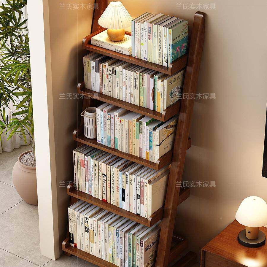 实木书架地置架客梯形靠厅墙收落纳物架家用卧ROE室学生多层简易,鲜花速递/花卉仿真/绿植园艺,其它园艺用品,淘宝优惠券,粉丝福利购,淘宝优惠卷