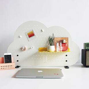 桌面洞洞板儿卧室朵云台面童放置立式收纳置物架免云朵台面安装隔