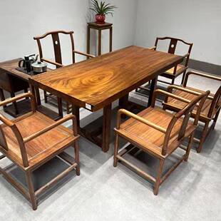 胡大桃木原木木板桌天然整块规则办公桌茶无品牌/实桌台会议桌餐