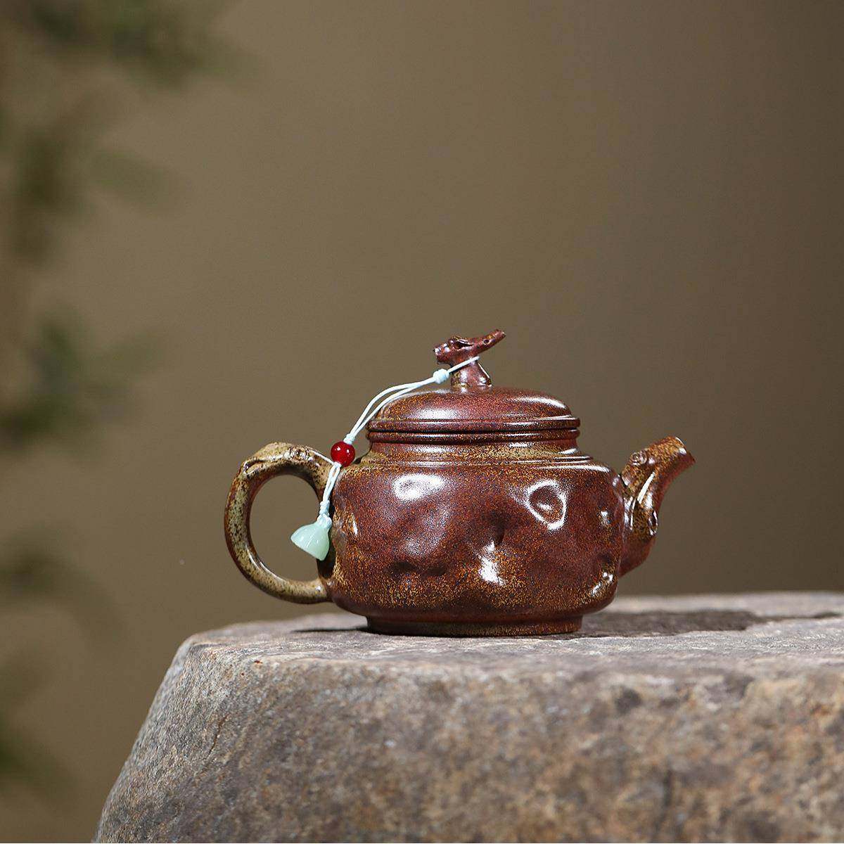 爆款分销宜兴紫匠人手工制ZHIFU-44作壶原矿柴烧砂高温供段泥达摩