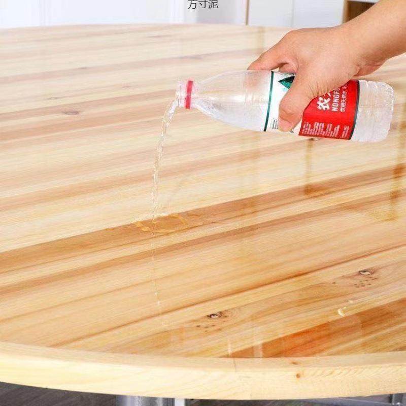 酒店用实465流木水席食堂家婚宴饭桌店简约可折叠转盘1饭子大圆桌