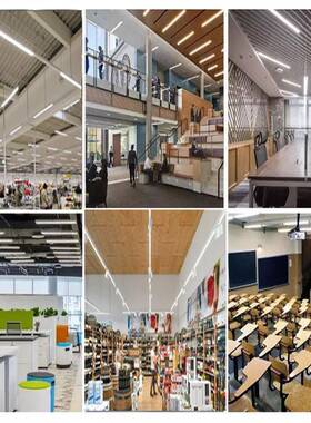 led嵌线条性灯入式条形灯明装暗藏线灯槽吸可串接铝合94488金顶灯