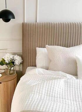 轻奢简约丝绒OYK人卧法式复古现代油双奶人床小主户型设计师双丝