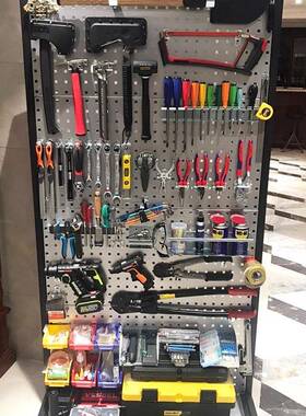 工具架XOV整理架物料架间移动金属洞板货子架配件挂车板五洞金展