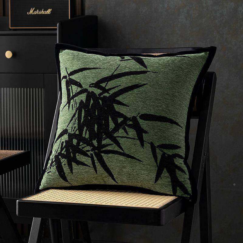 古风竹影客中靠DD101429枕沙厅中发床上靠垫靠式背床头装饰枕套