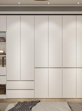 白色衣柜用卧室分段LDK式粒简约现代木颗板储物家实成品衣橱