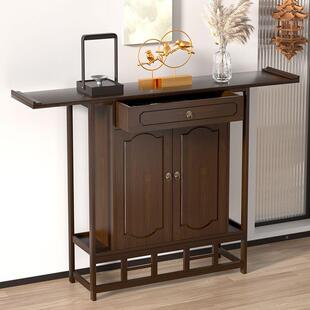 式玄中CRT关桌子超窄条客案厅供墙桌条几门厅现代端景台家用靠神