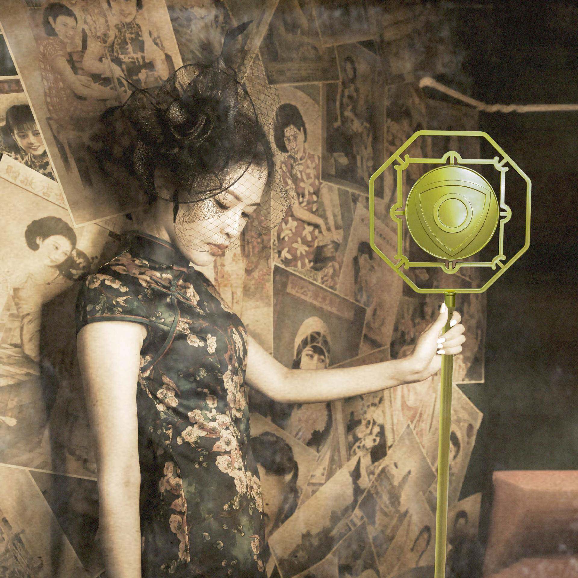 新古品港风复古道具话筒模古型影楼风摄影PHE拍摄吧假唱复话筒道