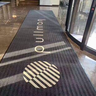 公门司字门口地毯酒店入户门地垫进门地垫长写商楼硬丝刮痧嵌字lo