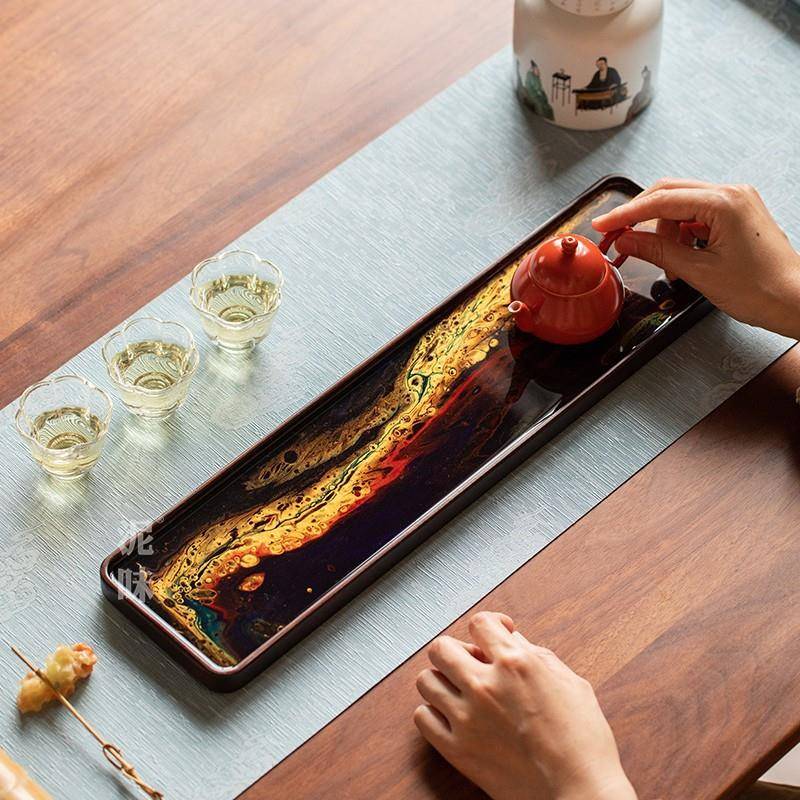 脂实木NW-CP100茶盘仿古大漆家树干泡用盘功夫木盘托盘隔热垫果干