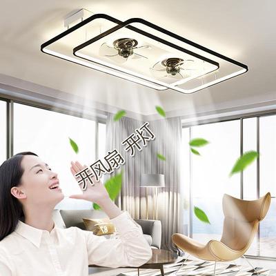 新款客厅411轻奢DLE吸顶灯带风扇客灯厅餐厅卧室灯智能语音控声灯