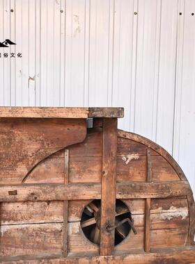 民俗物件木风车木制老旧农耕视农具影鼓风机道96733636具农院收藏