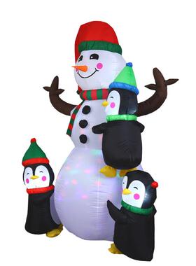 地新款充气圣雪人LE669D发摆件诞节日装饰品庭院场布置企光鹅