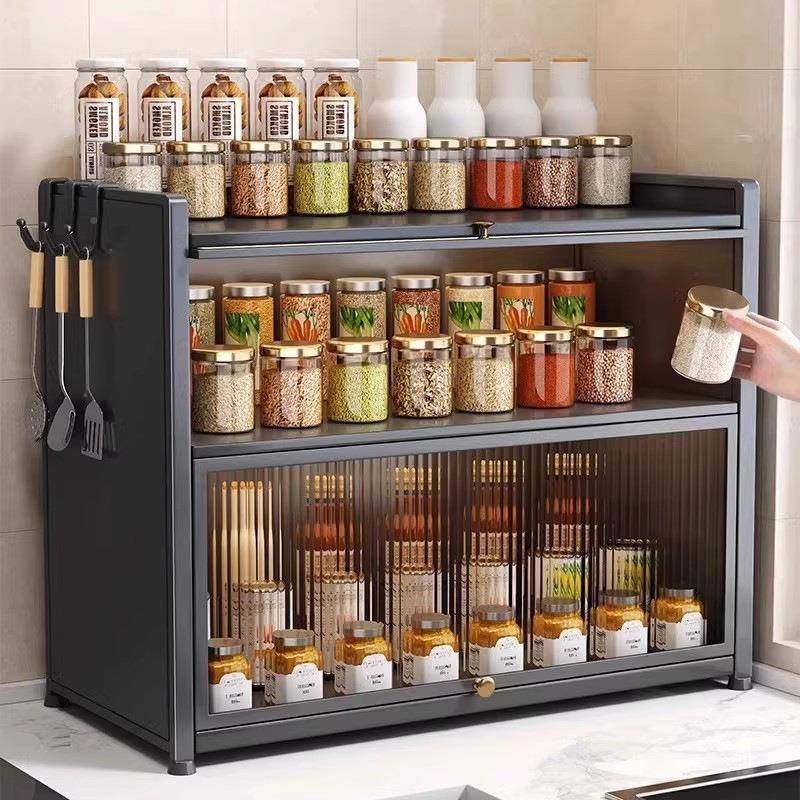 厨置物架台面油盐酱醋多功能放置房物架防ltao1020尘盒收纳的调德,厨房/烹饪用具,抹布架/厨房清洁收纳架,淘宝优惠券,粉丝福利购,淘宝优惠卷