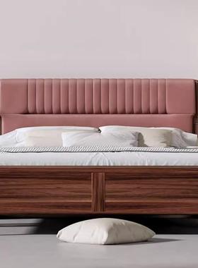 中式黑胡RDP木实木床1桃.m单双人床8现代简约主新卧气压高箱储物